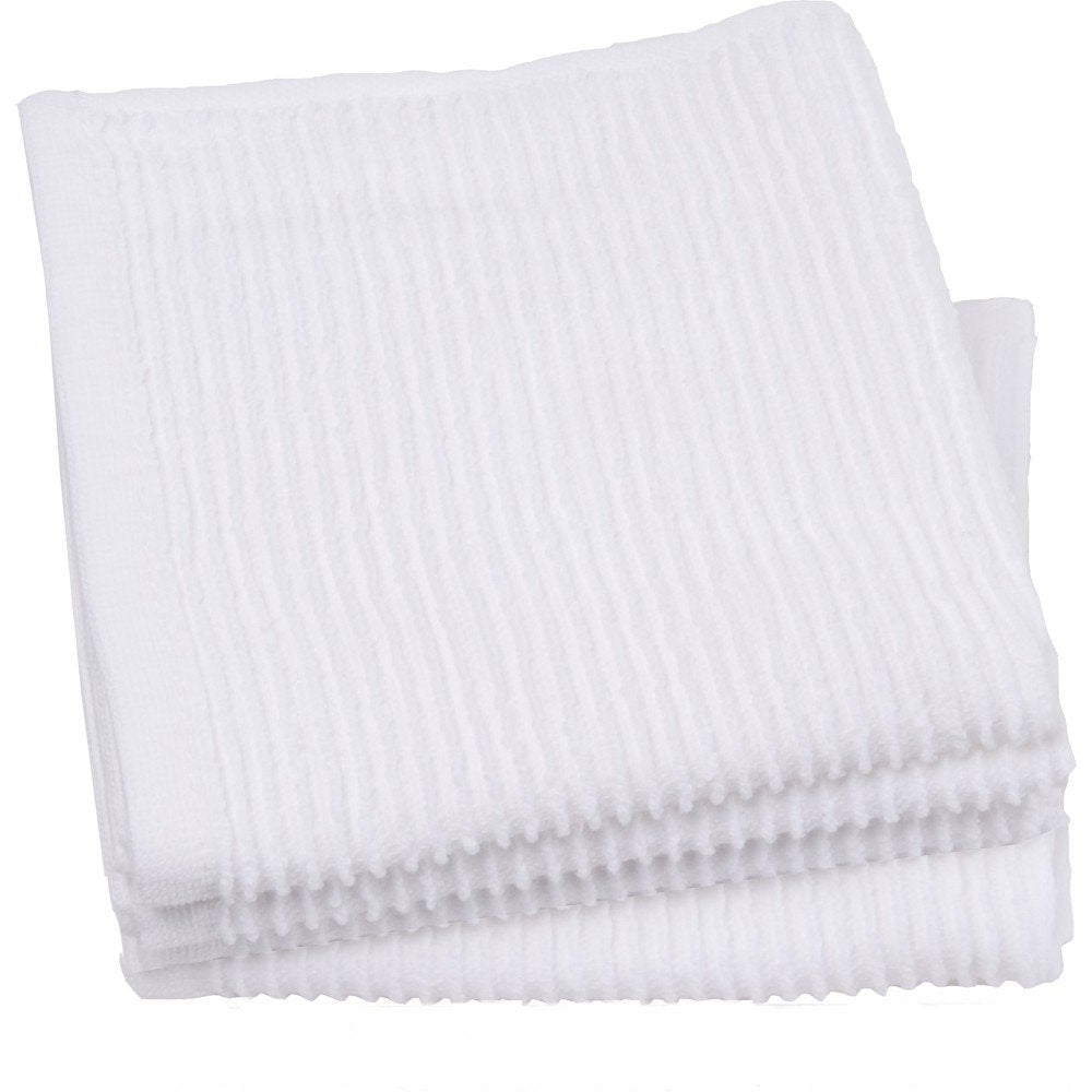Now Designs Ripple Kitchen Dishcloth, Set of 4, White