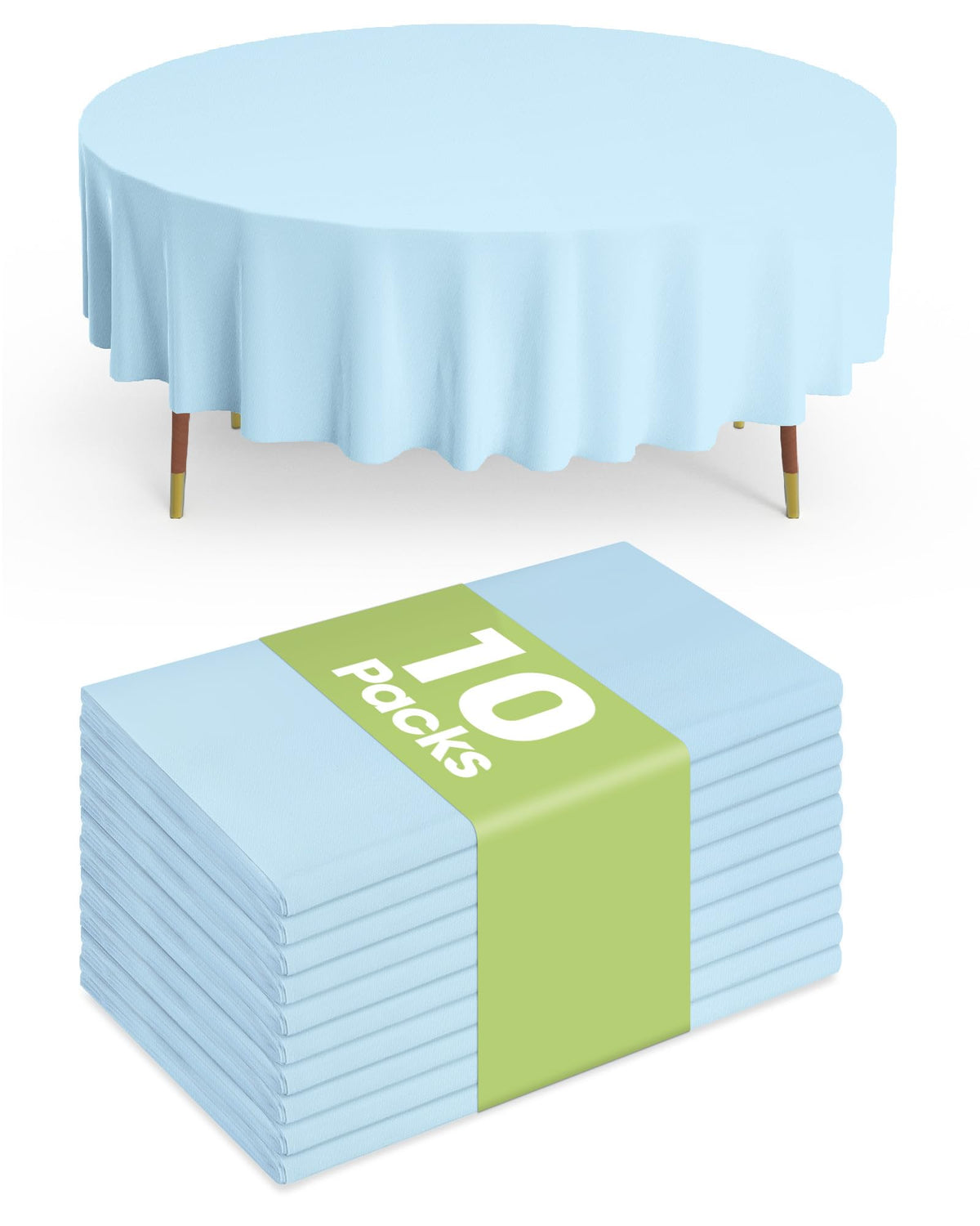 Pureegg Plastic Table Cloth Disposable 10 Pack, 54 x 108 Inch Table Cloths, Halloween Party Decorations, Summerween Decor, Halloween Tablecloths, Rectangle, Plastic Cover, Leakproof & Sturdy, Black
