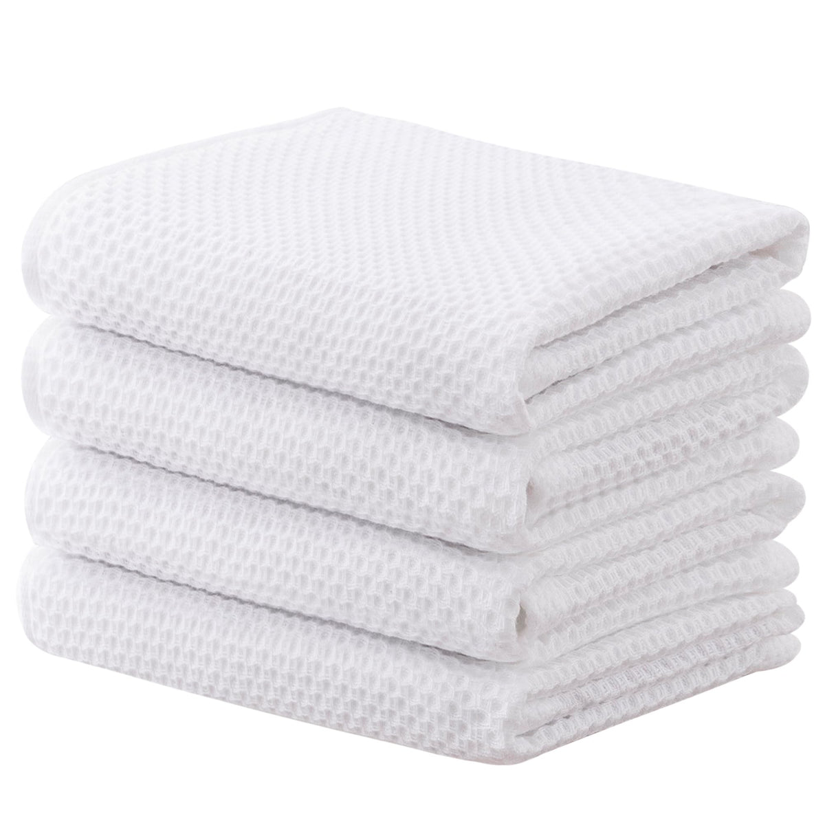 joybest Cotton Kitchen Dish Cloths, 8-Pack Waffle Weave Ultra Soft Absorbent Dish Towels Washcloths Quick Drying Dish Rags, 12x12 Inches, Beige