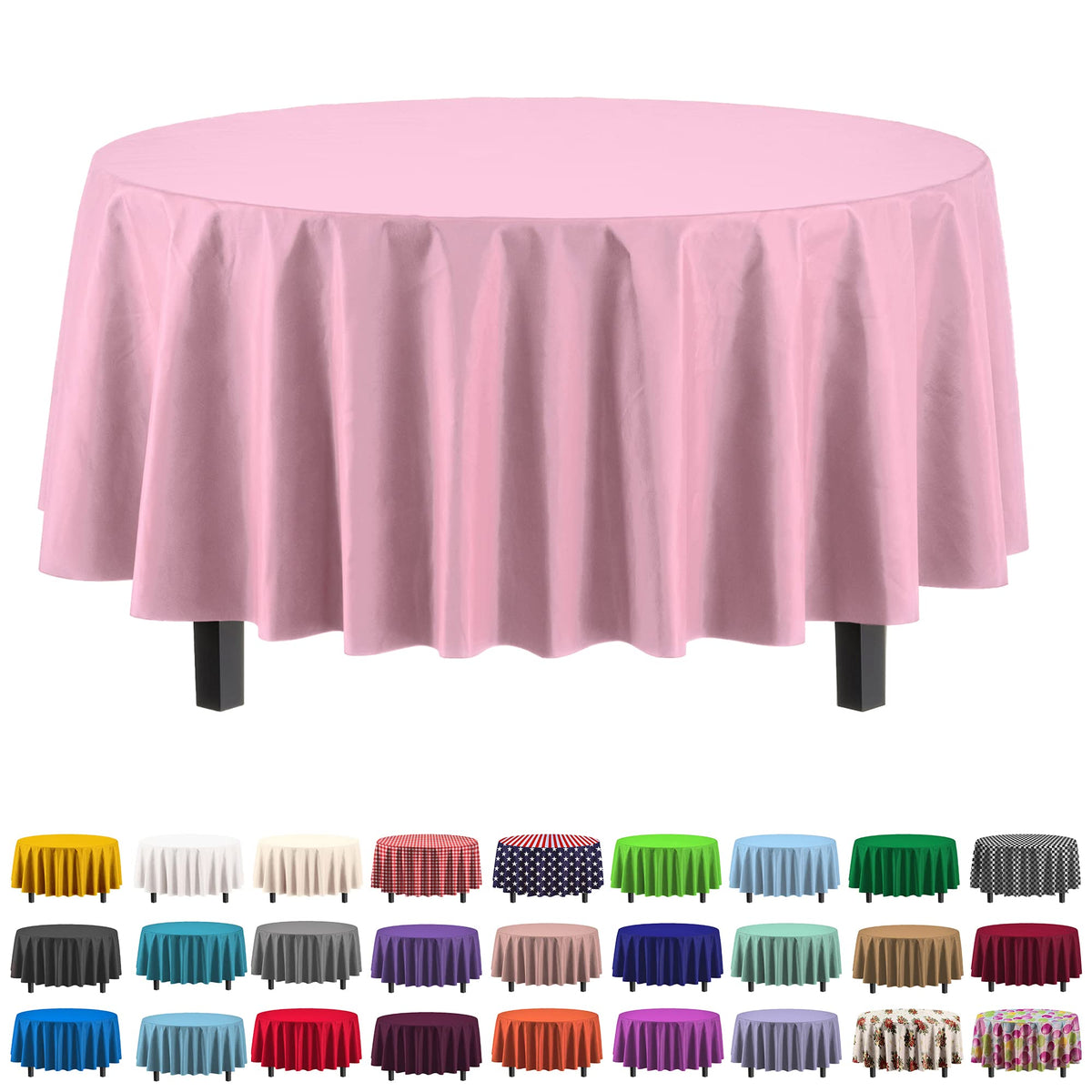 Exquisite Ivory Plastic Table Cloth Disposable 6 Pack - 54 x 108 Inch Rectangle Tablecloth for 6 Foot Tables - Waterproof Table Cover for Party Wedding Birthday Graduation BBQ Catering
