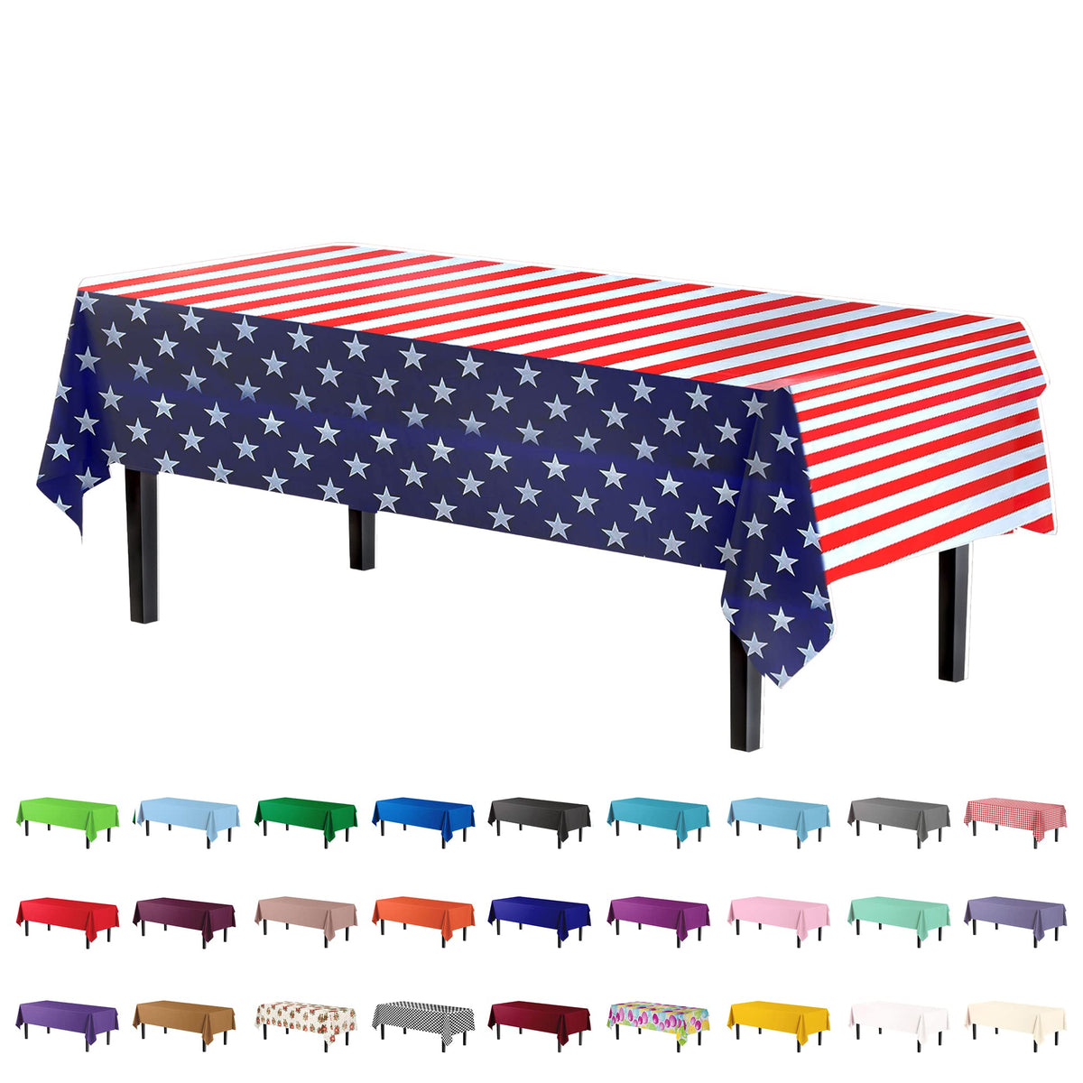 Exquisite Ivory Plastic Table Cloth Disposable 6 Pack - 54 x 108 Inch Rectangle Tablecloth for 6 Foot Tables - Waterproof Table Cover for Party Wedding Birthday Graduation BBQ Catering