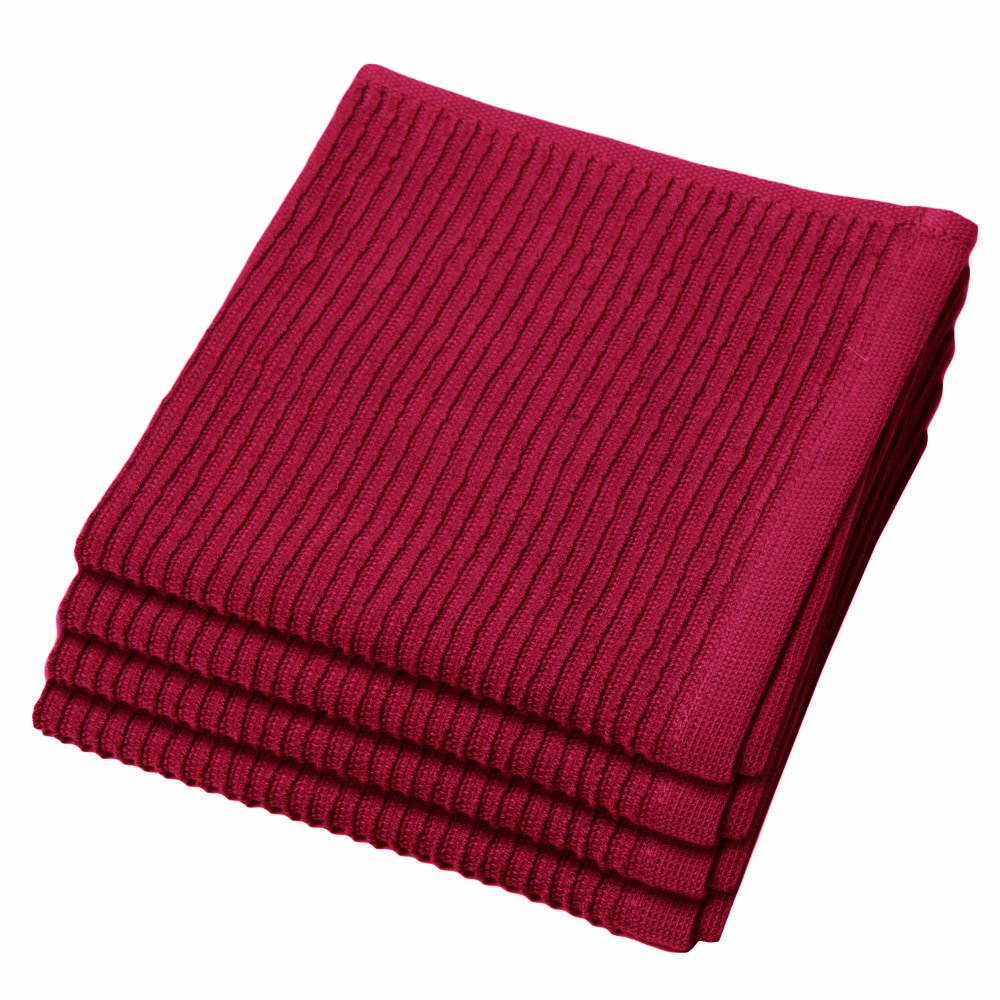 Now Designs Ripple Kitchen Dishcloth, Set of 4, White