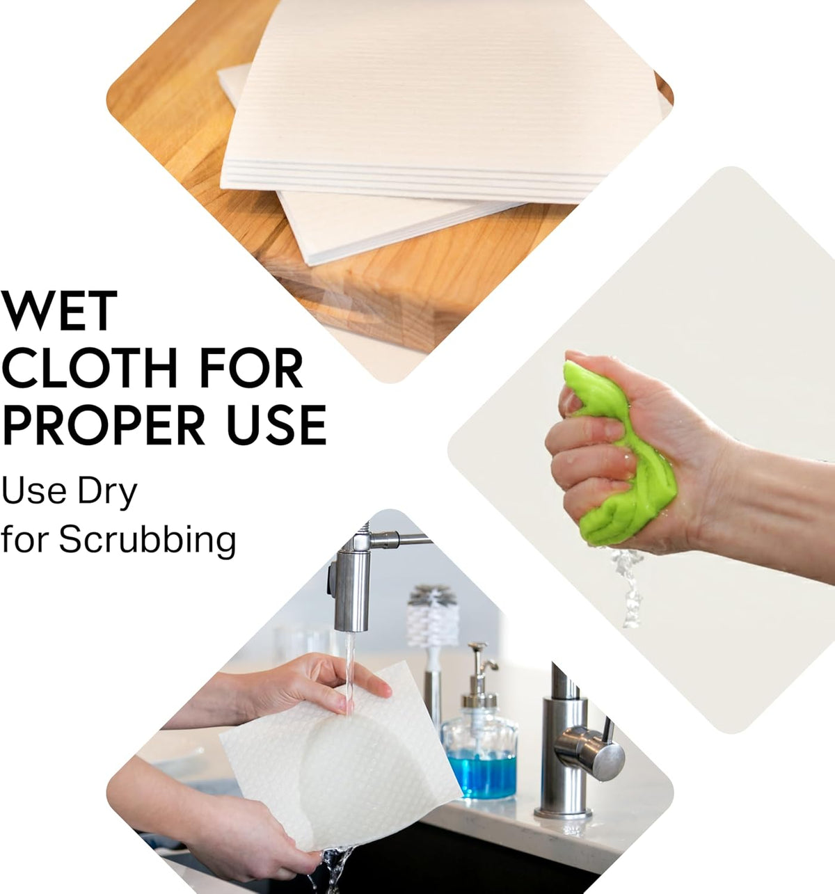 Swedish Wholesale Dishcloths Reusable 8" x 7" Sponge Cloths, Bulk 10 Pack of High Absorbent Cellulose Dish & Kitchen Cleaning Hand Towels, Wring to Dry & Machine Wash, Odor Resistant, Grey