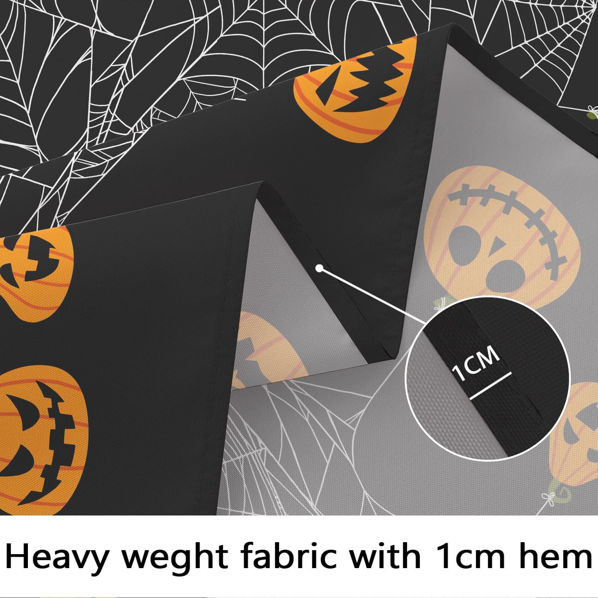 Bnejvif Halloween Tablecloth 60×84 Inch Rectangular,Spiderweb Pumpkin Washable Table Cover for Party Picnic Dinner Decor