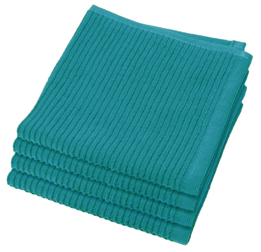 Now Designs Ripple Kitchen Dishcloth, Set of 4, White