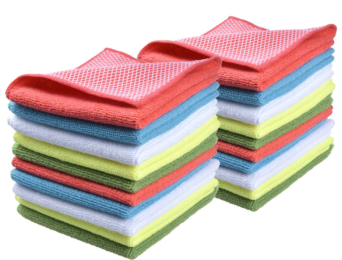 SINLAND Dish Cloth for Washing Dishes Kitchen Washcloth Cleaning Cloth