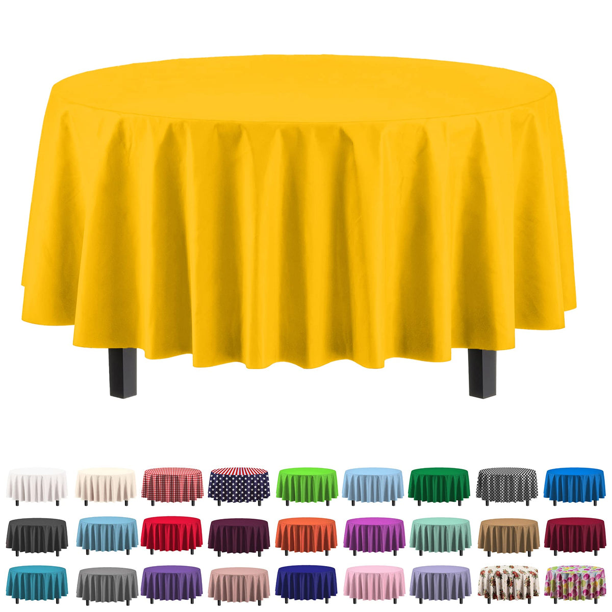 Exquisite Ivory Plastic Table Cloth Disposable 6 Pack - 54 x 108 Inch Rectangle Tablecloth for 6 Foot Tables - Waterproof Table Cover for Party Wedding Birthday Graduation BBQ Catering
