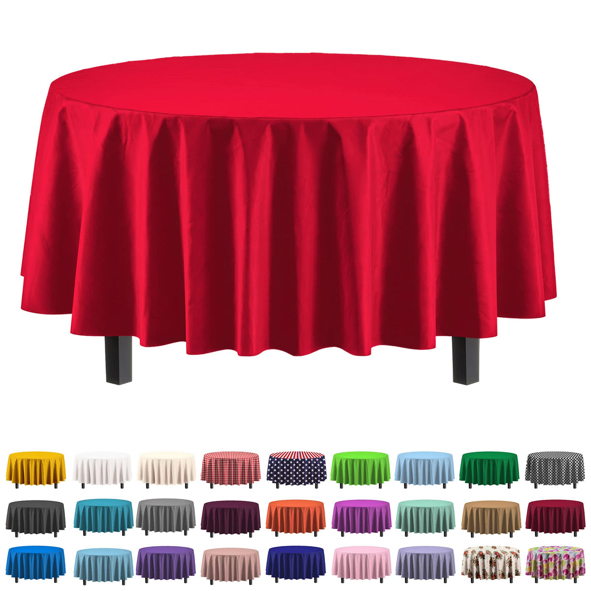 Exquisite Ivory Plastic Table Cloth Disposable 6 Pack - 54 x 108 Inch Rectangle Tablecloth for 6 Foot Tables - Waterproof Table Cover for Party Wedding Birthday Graduation BBQ Catering