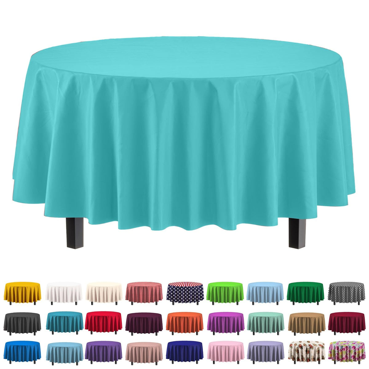 Exquisite Ivory Plastic Table Cloth Disposable 6 Pack - 54 x 108 Inch Rectangle Tablecloth for 6 Foot Tables - Waterproof Table Cover for Party Wedding Birthday Graduation BBQ Catering