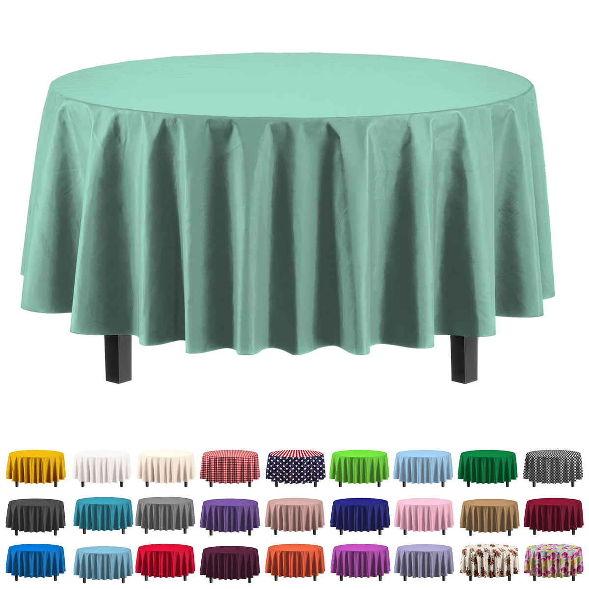 Exquisite Ivory Plastic Table Cloth Disposable 6 Pack - 54 x 108 Inch Rectangle Tablecloth for 6 Foot Tables - Waterproof Table Cover for Party Wedding Birthday Graduation BBQ Catering