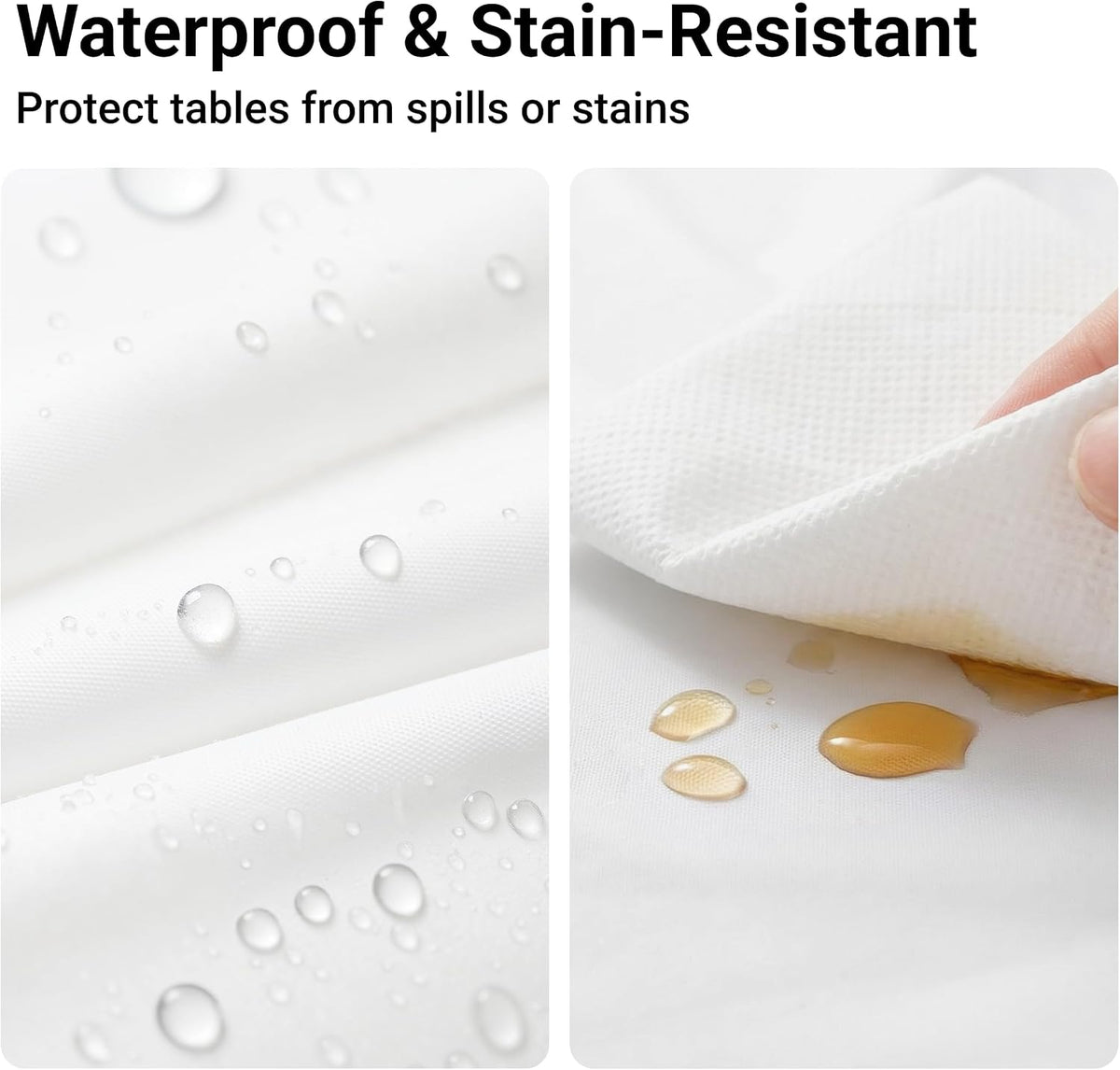 Auros 10-Pack White Plastic Tablecloths 54x108, Fits 6-8FT Rectangle Tables