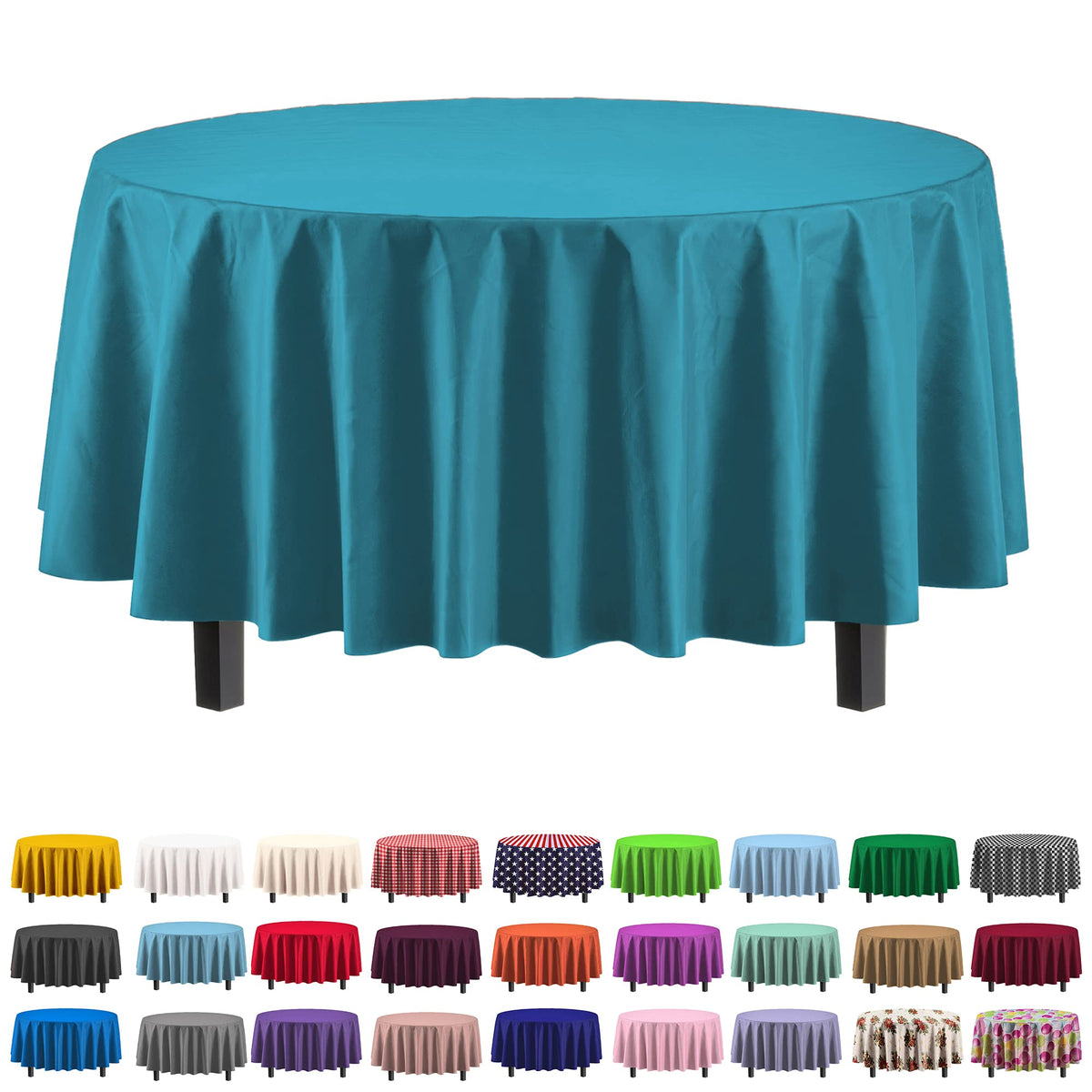 Exquisite Ivory Plastic Table Cloth Disposable 6 Pack - 54 x 108 Inch Rectangle Tablecloth for 6 Foot Tables - Waterproof Table Cover for Party Wedding Birthday Graduation BBQ Catering