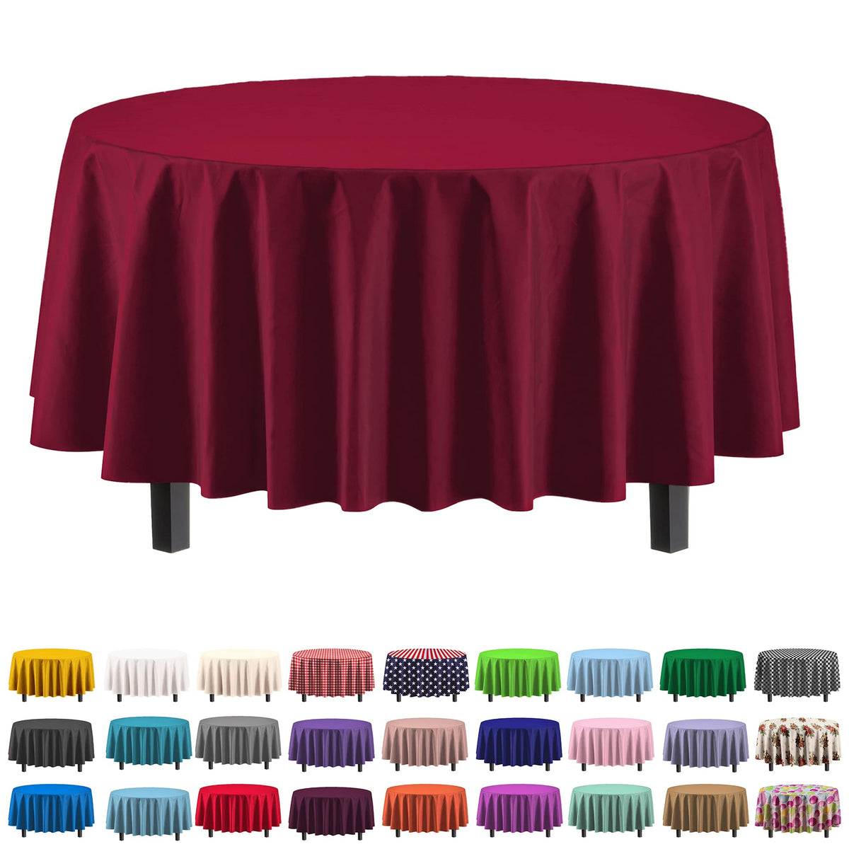 Exquisite Ivory Plastic Table Cloth Disposable 6 Pack - 54 x 108 Inch Rectangle Tablecloth for 6 Foot Tables - Waterproof Table Cover for Party Wedding Birthday Graduation BBQ Catering