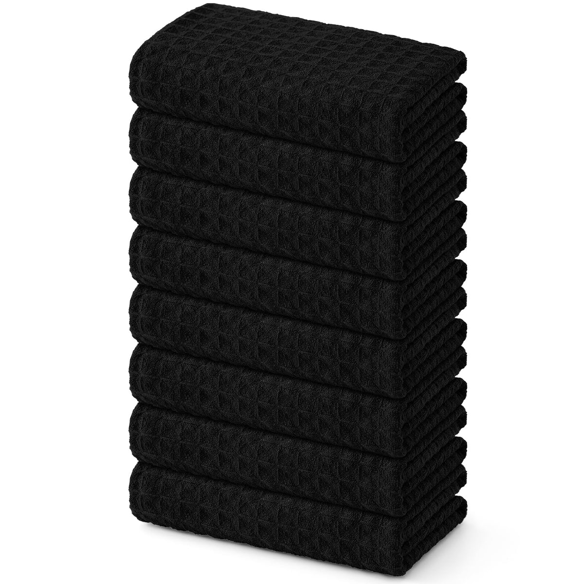Homaxy Microfiber Waffle Weave Kitchen Dish Cloths, 6-Pack, White