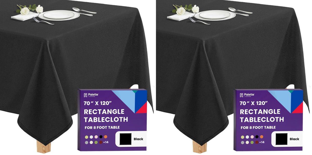 Gee Di Moda Rectangle Tablecloth - 90 x 132 Inch Beige Table Cloth for 6 Foot Tables with Floor-Length Drop - Heavy Duty Washable Fabric for Holiday Party, Dinner, Weddings & Baby Shower
