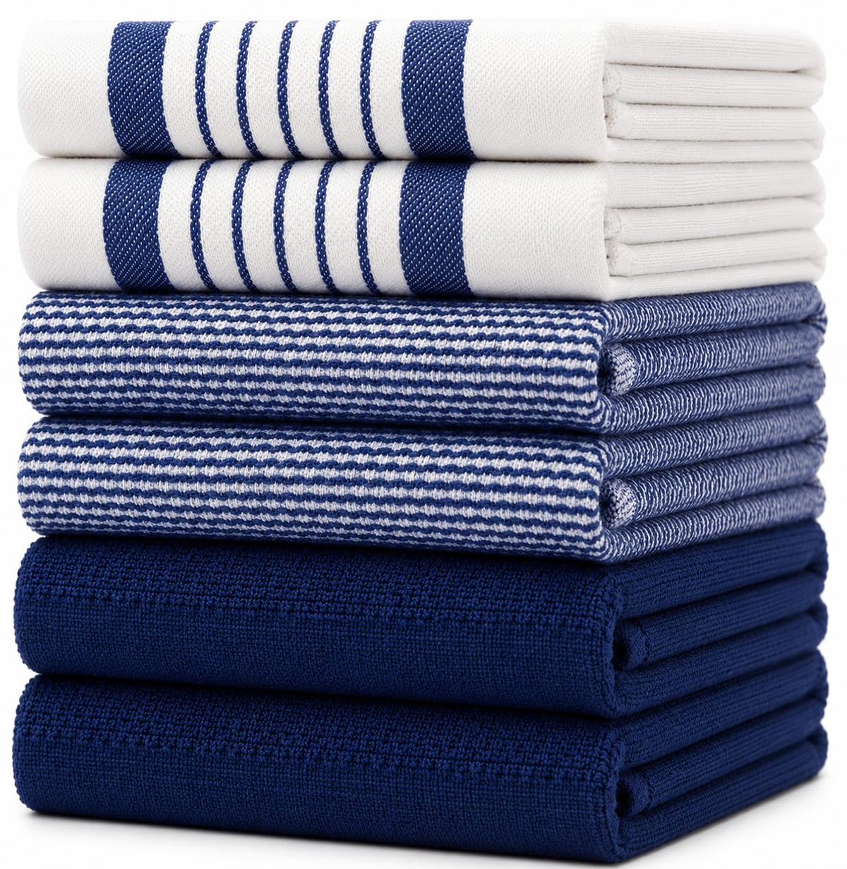 Bumble Premium Dish Cloths 13"x13" (6 Pack) | 100% Natural Ring Spun Cotton | 400 GSM | Highly Absorbent & Soft |Yarn Dyed & Solid Dyed Terry Dish Cloth Set - Tan
