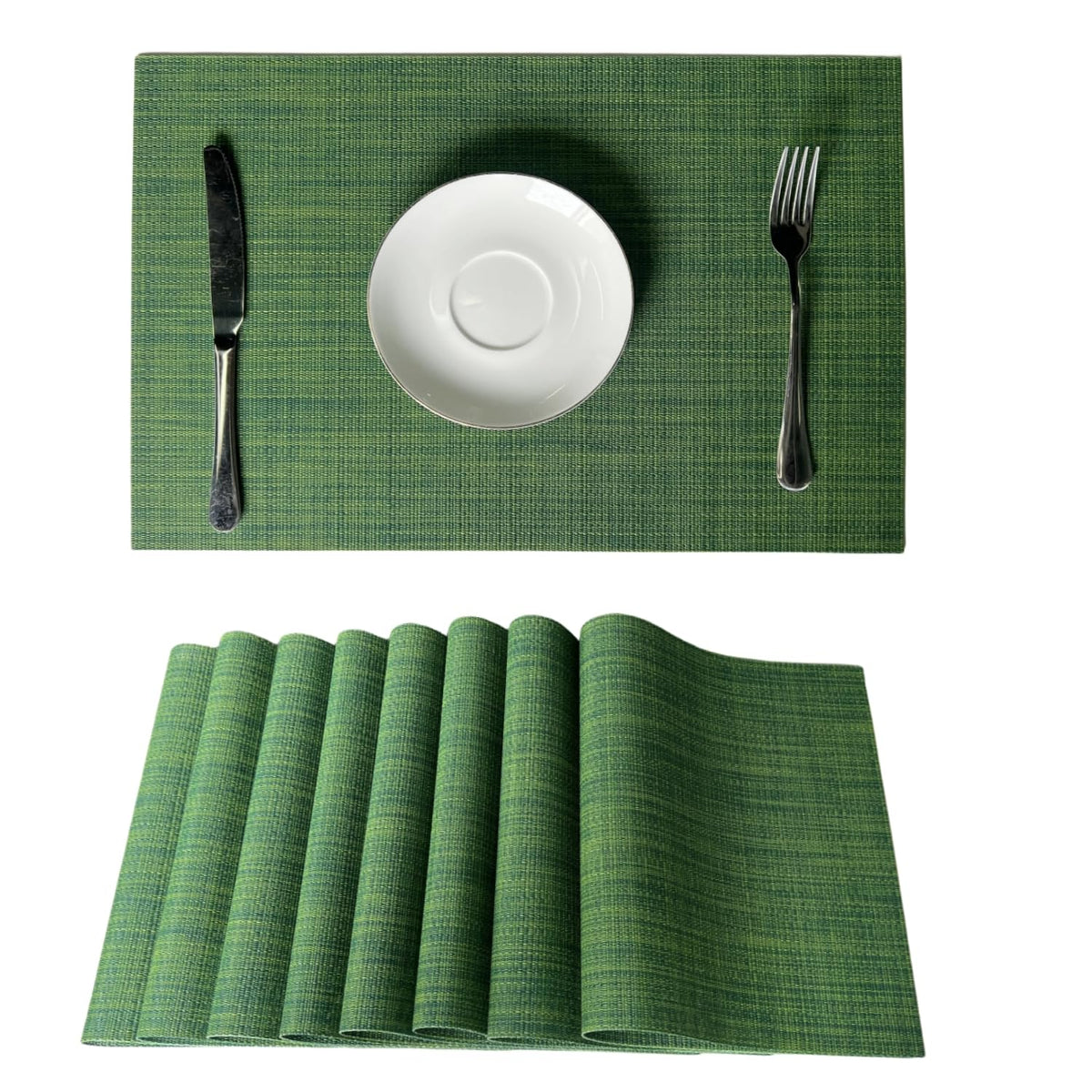 WAZAIGUR Placemats Set of 4 for Dining Table, 17.7" x 11.8", Orange