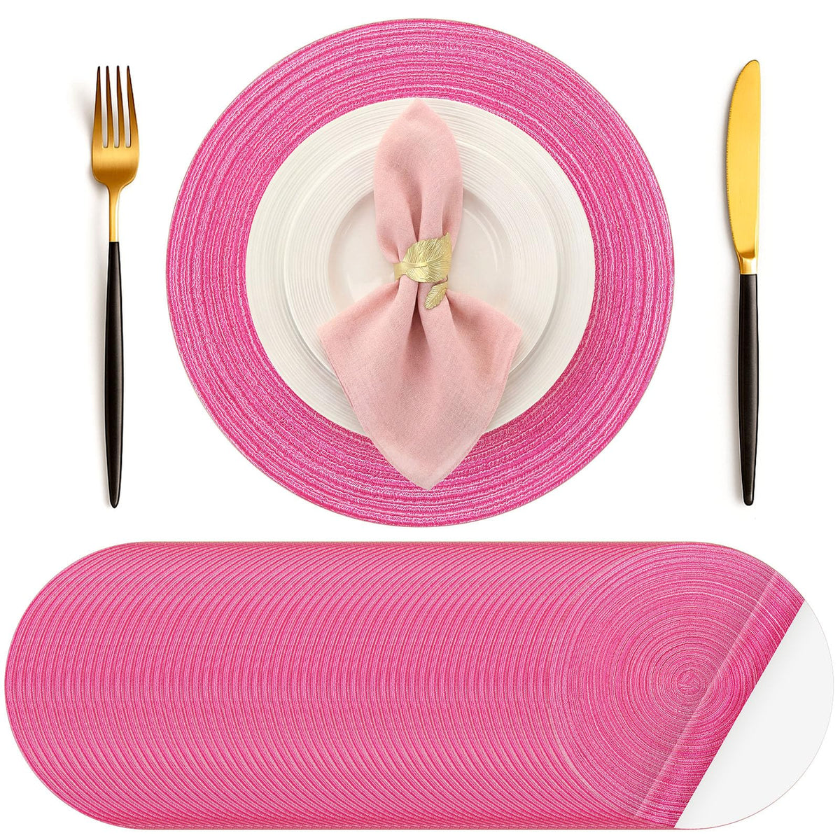 Geosar 100 Pcs Disposable Paper Placemat Cotton Woven 13'', Beige