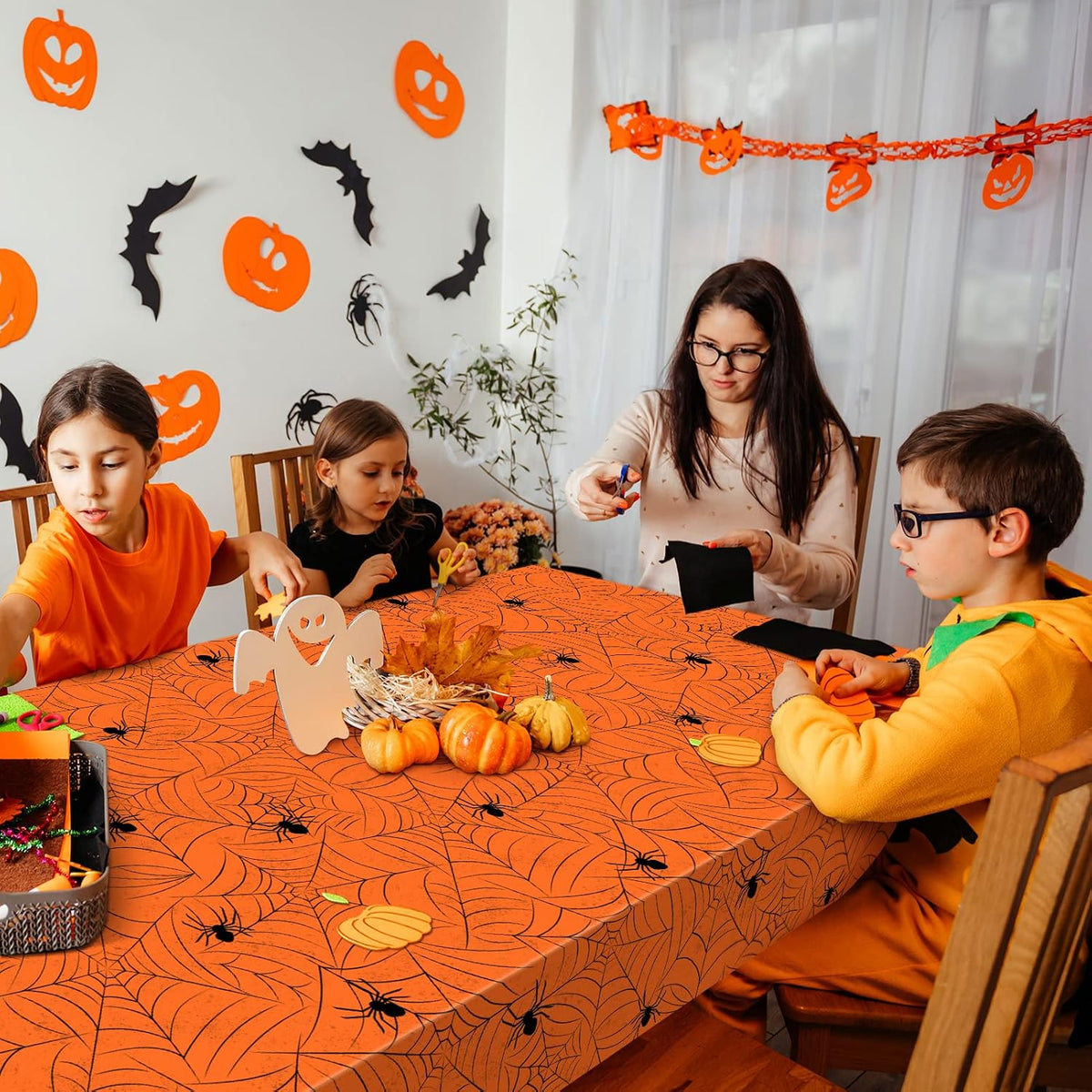 3 Pack Halloween Tablecloth Rectangular Table Halloween Party Decorations