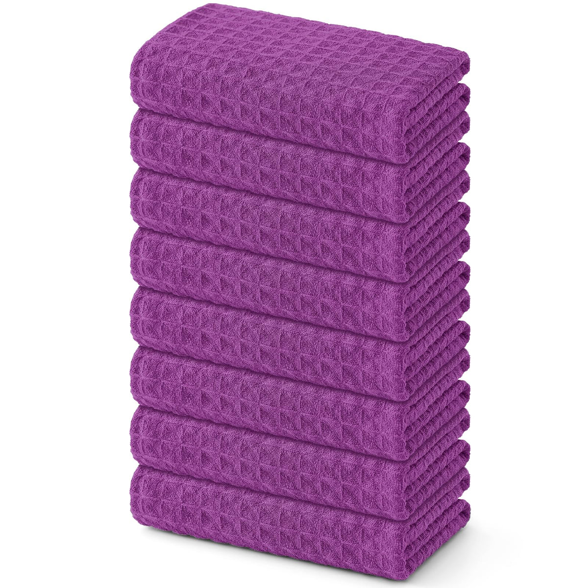 Homaxy Microfiber Waffle Weave Kitchen Dish Cloths, 6-Pack, White