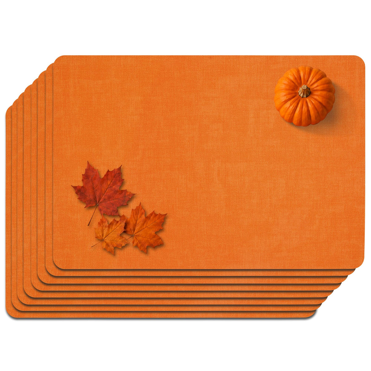 Maxpearl Faux Leather Placemats Set of 6, Easy to Clean, Grey