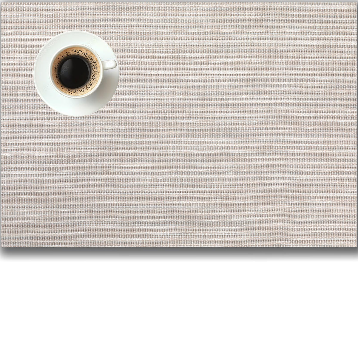 Placemats Set of 4 - Easy Clean Woven Vinyl Placemats for Dining Table, Indoor/Outdoor Place Mats, Washable PVC Table Mats(Caramel)