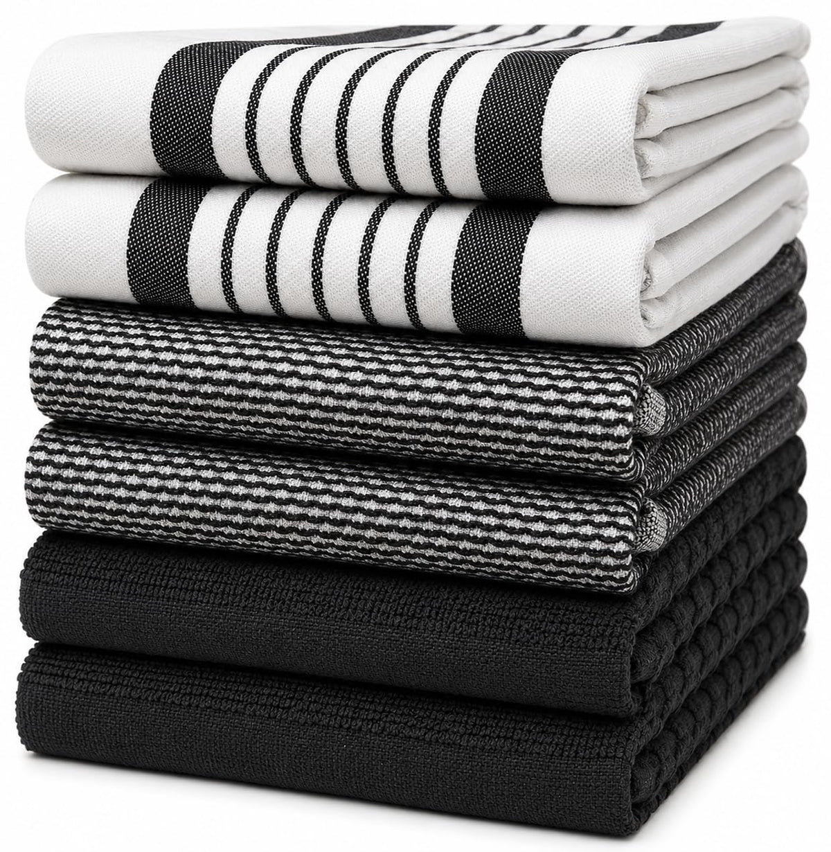 Bumble Premium Dish Cloths 13"x13" (6 Pack) | 100% Natural Ring Spun Cotton | 400 GSM | Highly Absorbent & Soft |Yarn Dyed & Solid Dyed Terry Dish Cloth Set - Tan