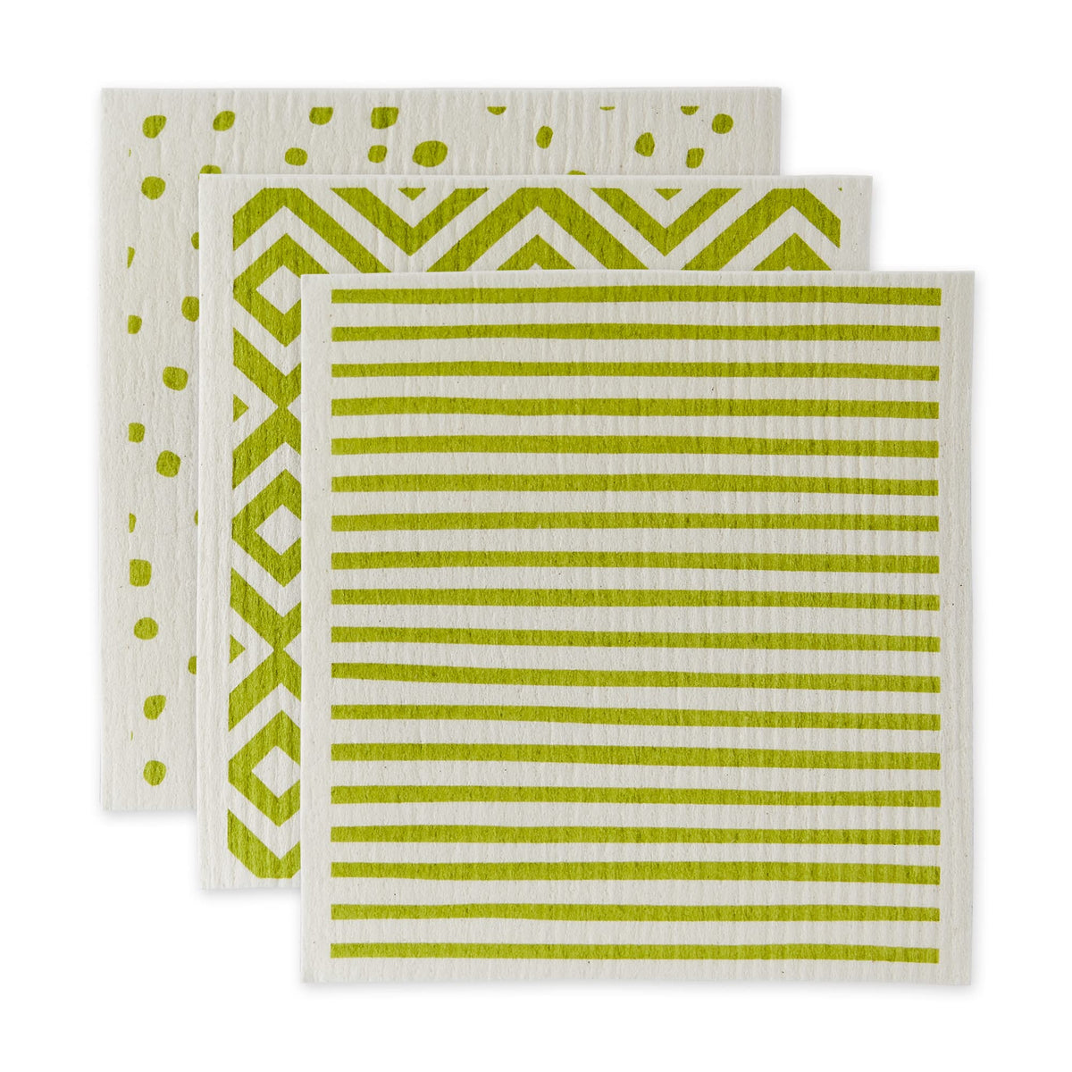 DII Swedish Dishcloths for Kitchen & Cleaning, Reusable, Machine Washable & Dishwasher Safe, Biodegradable, 7.75 x 6.75, Lemons, 3 Piece