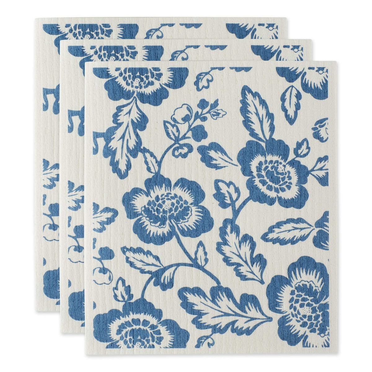 DII Swedish Dishcloths for Kitchen & Cleaning, Reusable, Machine Washable & Dishwasher Safe, Biodegradable, 7.75 x 6.75, Lemons, 3 Piece