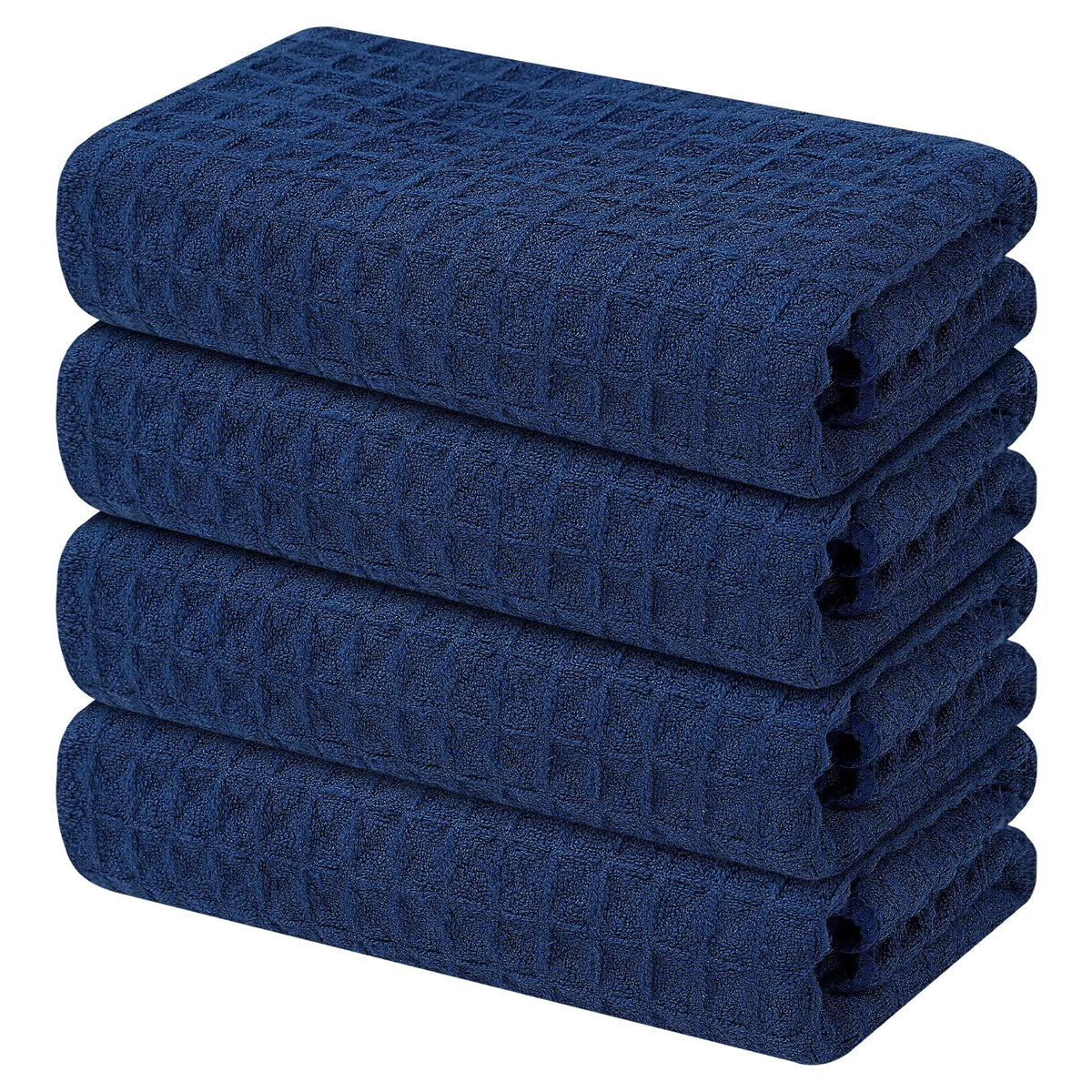 Homaxy Microfiber Waffle Weave Kitchen Dish Cloths, 6-Pack, White