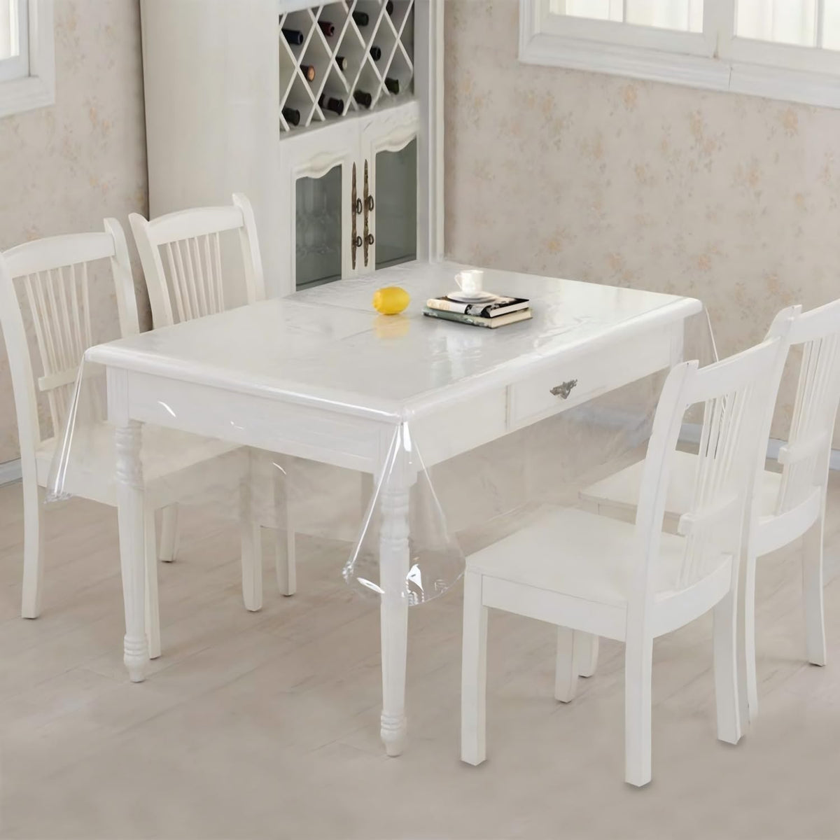 sancua Clear Plastic Table Cover Protector Waterproof Tablecloth 60x84 Inch