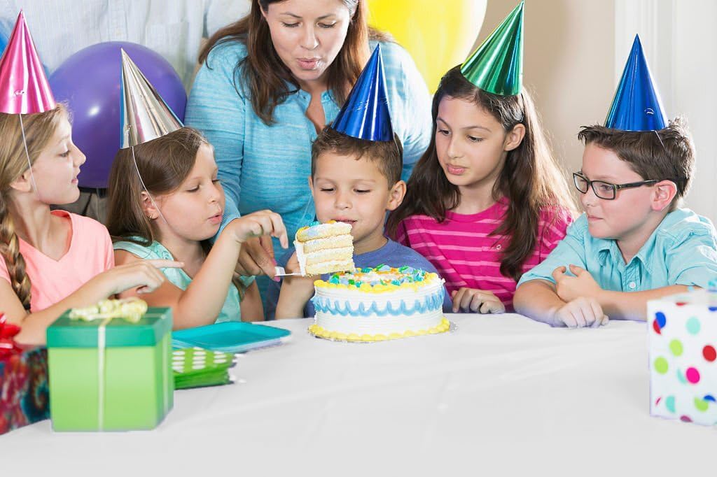Party Solids 54 Inch X 300 Feet White Plastic Table Cover Roll in A Cut - to - Size Box with Convenient Slide Cutter. Cuts Up to 36 Rectangle 8 Feet Plastic Disposable Tablecloths
