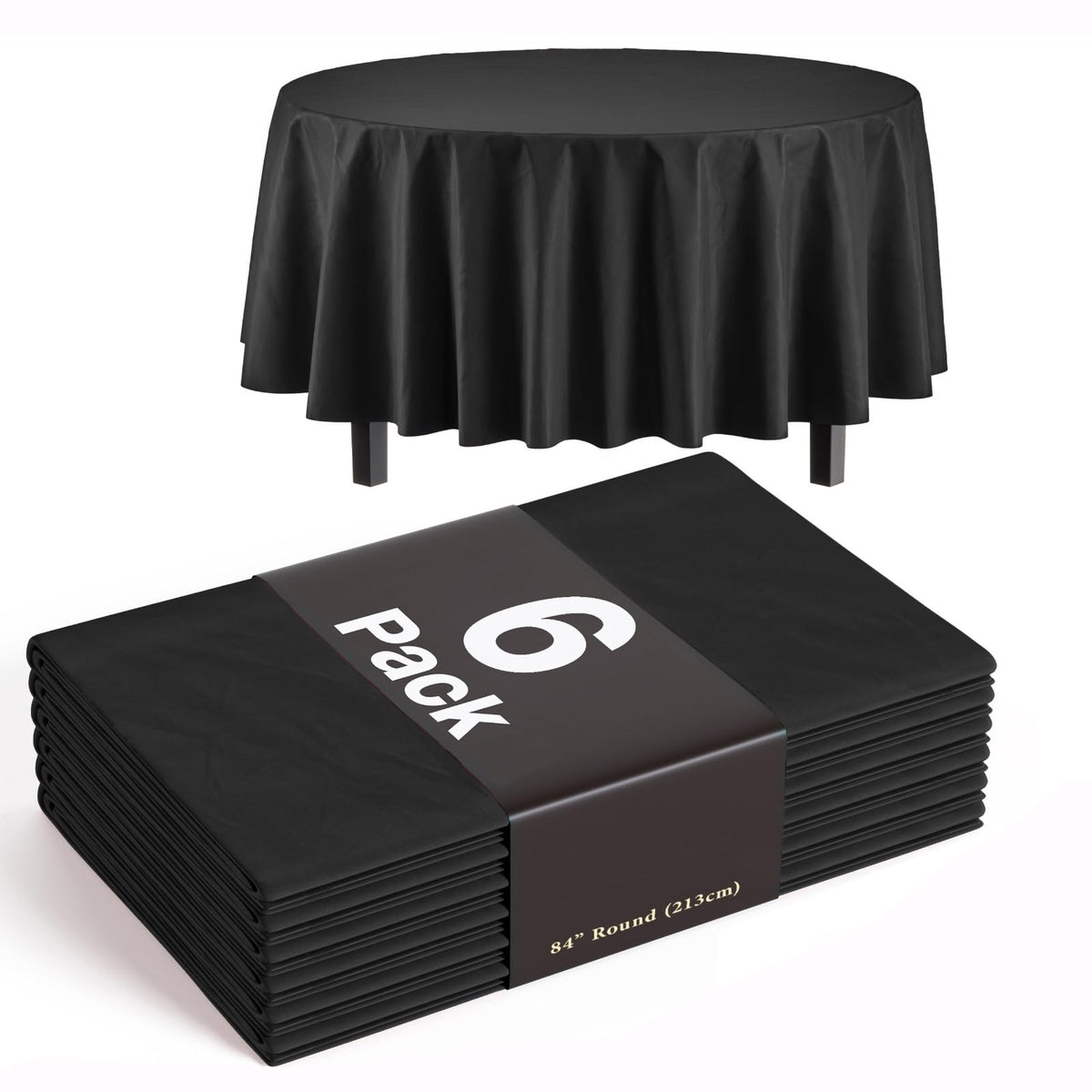 Exquisite Ivory Plastic Table Cloth Disposable 6 Pack - 54 x 108 Inch Rectangle Tablecloth for 6 Foot Tables - Waterproof Table Cover for Party Wedding Birthday Graduation BBQ Catering