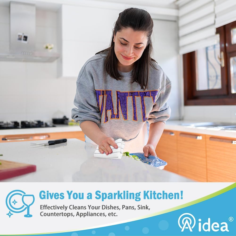 AIDEA Kitchen Towels-8PK, Dish Towels for Kitchen Grey, Dish Cloth-12”x12”