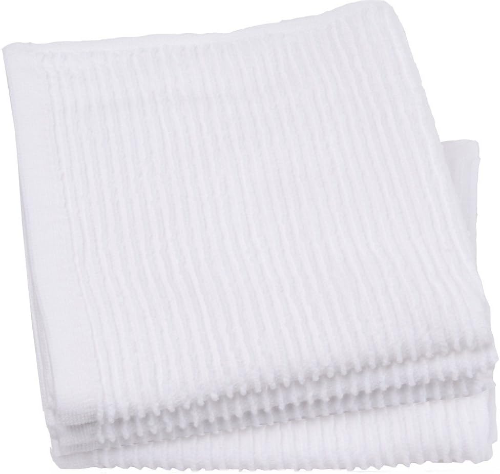 Now Designs Ripple Kitchen Dishcloth, Set of 4, White
