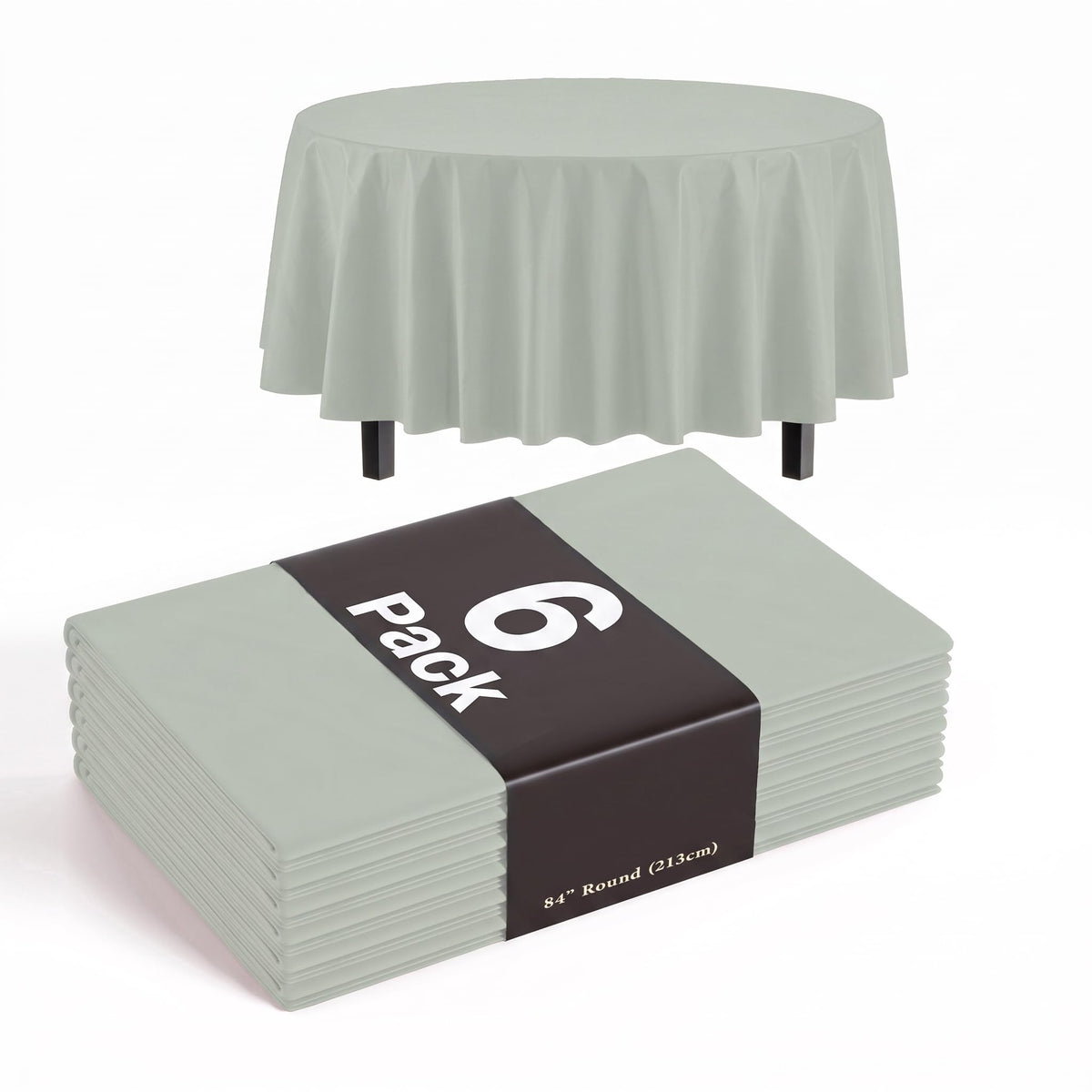 Exquisite Ivory Plastic Table Cloth Disposable 6 Pack - 54 x 108 Inch Rectangle Tablecloth for 6 Foot Tables - Waterproof Table Cover for Party Wedding Birthday Graduation BBQ Catering