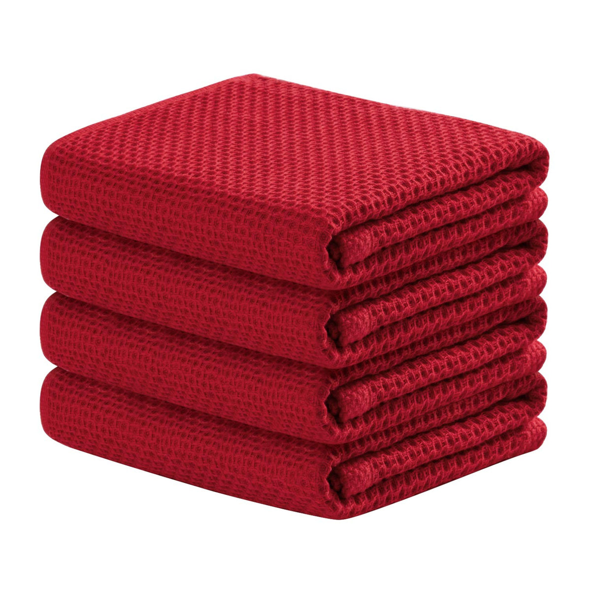 joybest Cotton Kitchen Dish Cloths, 8-Pack Waffle Weave Ultra Soft Absorbent Dish Towels Washcloths Quick Drying Dish Rags, 12x12 Inches, Beige