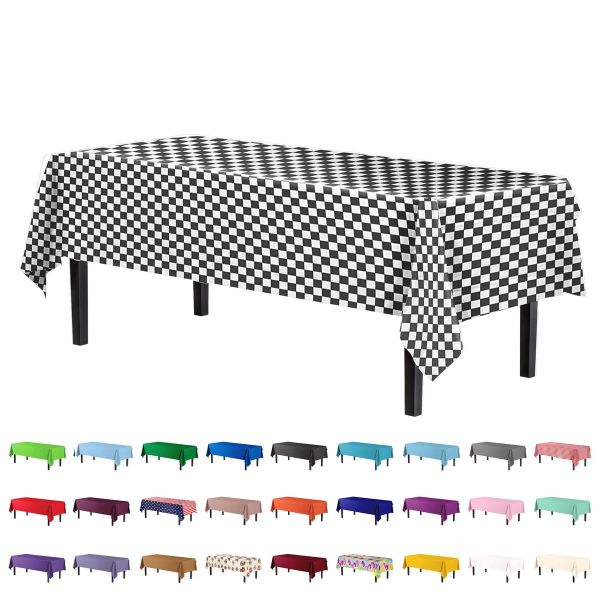 Exquisite Ivory Plastic Table Cloth Disposable 6 Pack - 54 x 108 Inch Rectangle Tablecloth for 6 Foot Tables - Waterproof Table Cover for Party Wedding Birthday Graduation BBQ Catering