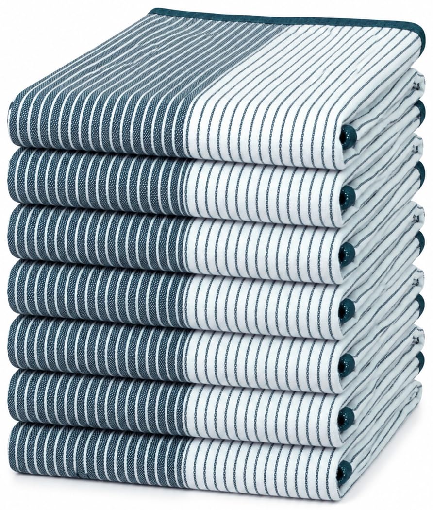 Bumble Premium Dish Cloths 13"x13" (6 Pack) | 100% Natural Ring Spun Cotton | 400 GSM | Highly Absorbent & Soft |Yarn Dyed & Solid Dyed Terry Dish Cloth Set - Tan