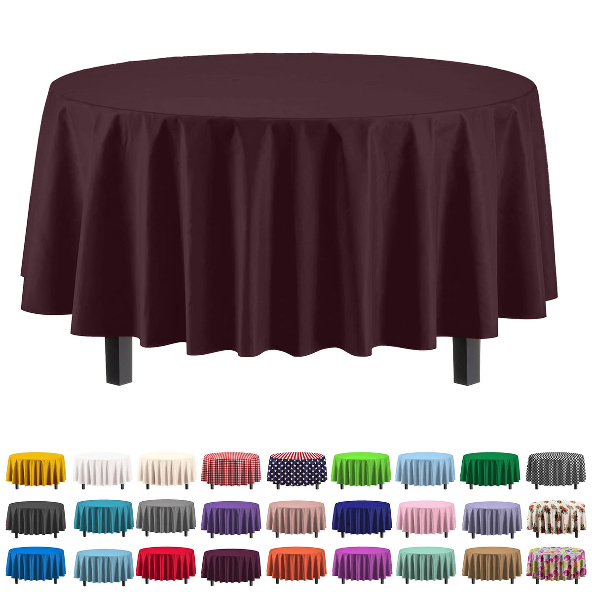 Exquisite Ivory Plastic Table Cloth Disposable 6 Pack - 54 x 108 Inch Rectangle Tablecloth for 6 Foot Tables - Waterproof Table Cover for Party Wedding Birthday Graduation BBQ Catering