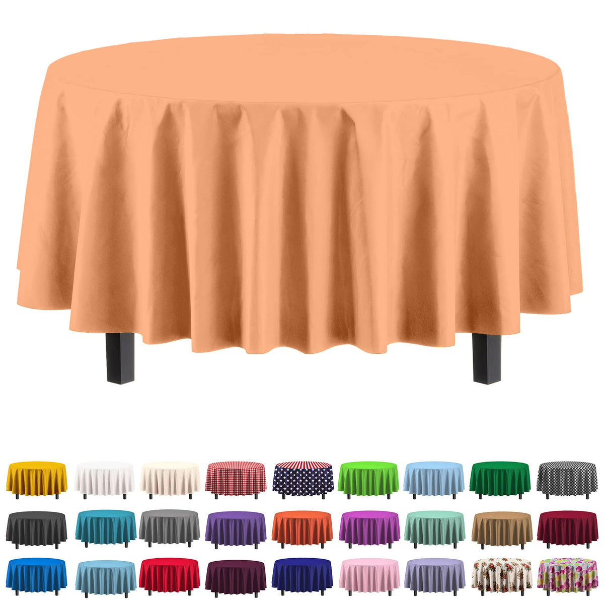 Exquisite Ivory Plastic Table Cloth Disposable 6 Pack - 54 x 108 Inch Rectangle Tablecloth for 6 Foot Tables - Waterproof Table Cover for Party Wedding Birthday Graduation BBQ Catering