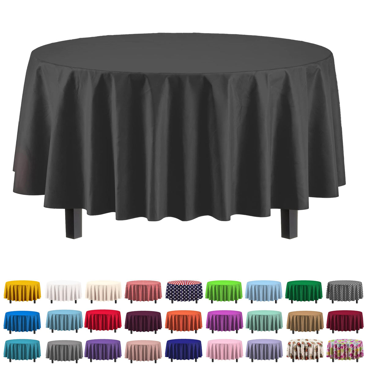 Exquisite Ivory Plastic Table Cloth Disposable 6 Pack - 54 x 108 Inch Rectangle Tablecloth for 6 Foot Tables - Waterproof Table Cover for Party Wedding Birthday Graduation BBQ Catering