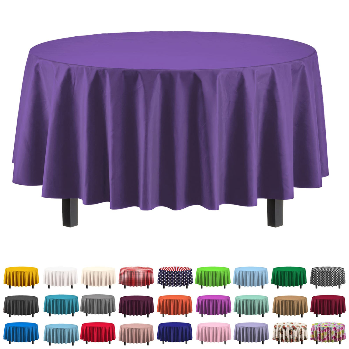 Exquisite Ivory Plastic Table Cloth Disposable 6 Pack - 54 x 108 Inch Rectangle Tablecloth for 6 Foot Tables - Waterproof Table Cover for Party Wedding Birthday Graduation BBQ Catering