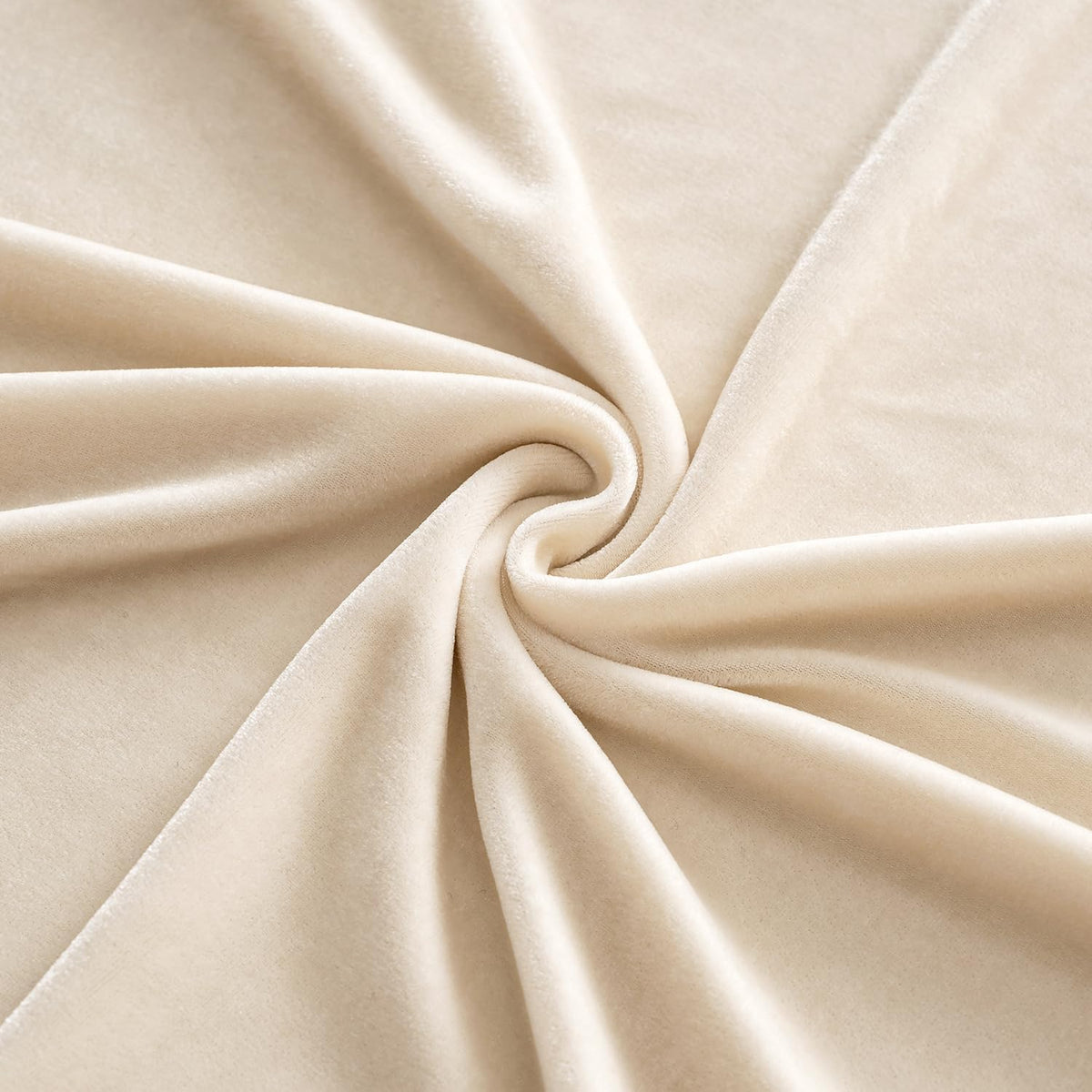MIULEE Velvet Tablecloth with Decorative Ruffle 60x120 Inch Beige