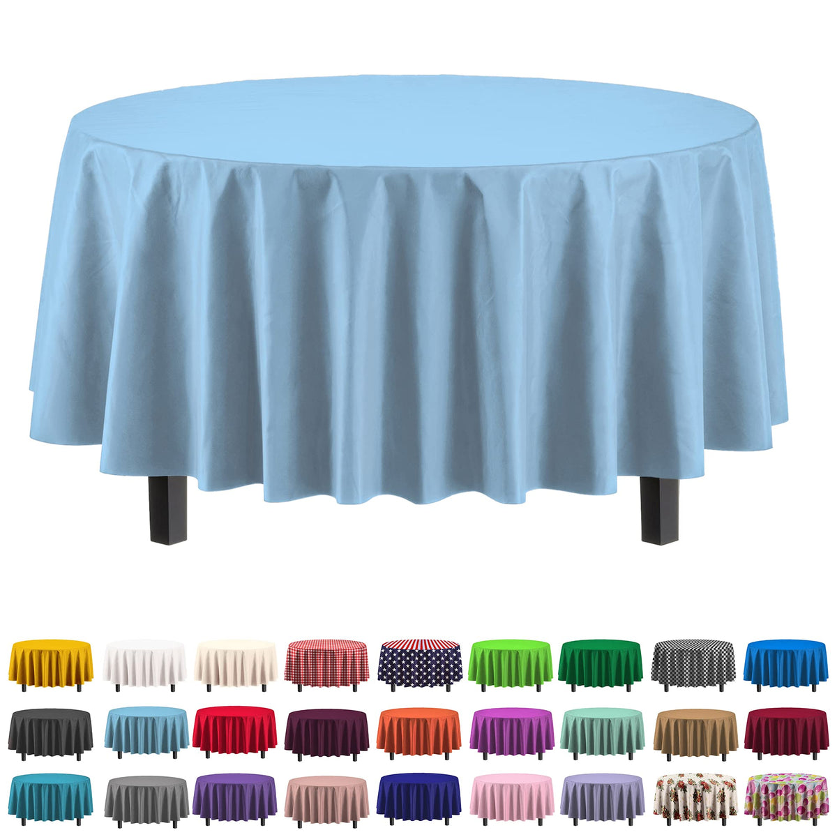 Exquisite Ivory Plastic Table Cloth Disposable 6 Pack - 54 x 108 Inch Rectangle Tablecloth for 6 Foot Tables - Waterproof Table Cover for Party Wedding Birthday Graduation BBQ Catering