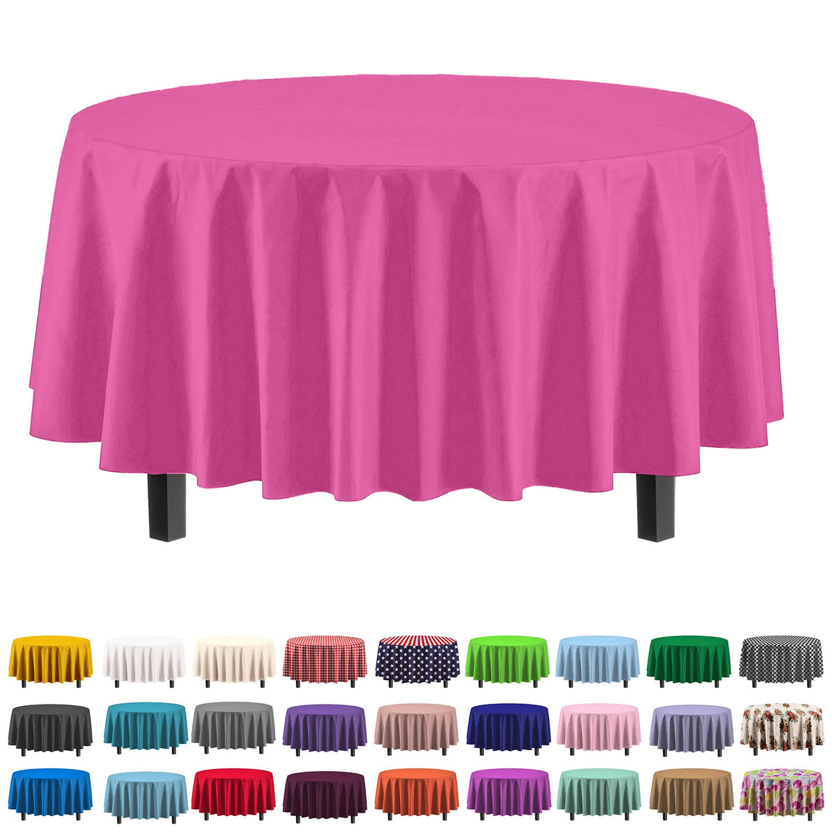Exquisite Ivory Plastic Table Cloth Disposable 6 Pack - 54 x 108 Inch Rectangle Tablecloth for 6 Foot Tables - Waterproof Table Cover for Party Wedding Birthday Graduation BBQ Catering
