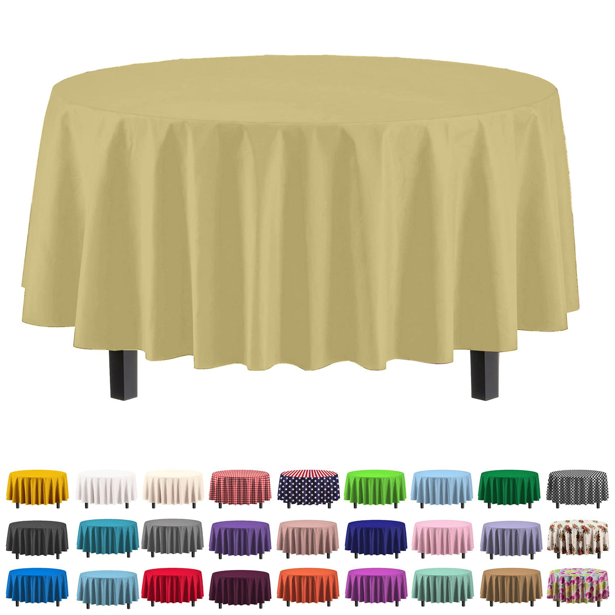 Exquisite Ivory Plastic Table Cloth Disposable 6 Pack - 54 x 108 Inch Rectangle Tablecloth for 6 Foot Tables - Waterproof Table Cover for Party Wedding Birthday Graduation BBQ Catering