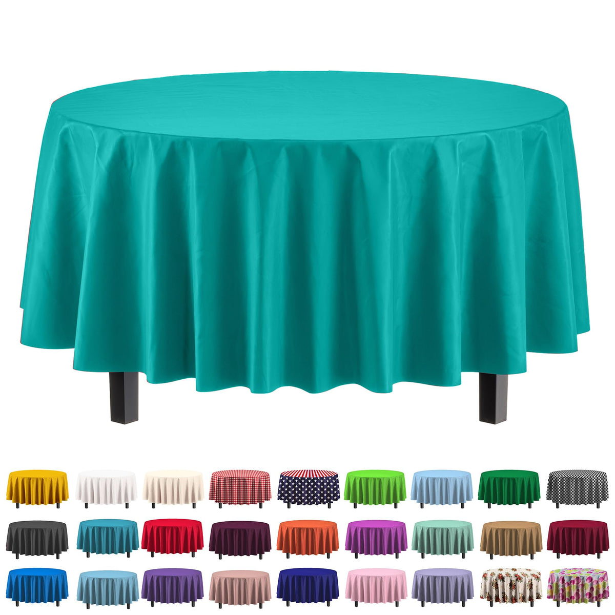 Exquisite Ivory Plastic Table Cloth Disposable 6 Pack - 54 x 108 Inch Rectangle Tablecloth for 6 Foot Tables - Waterproof Table Cover for Party Wedding Birthday Graduation BBQ Catering