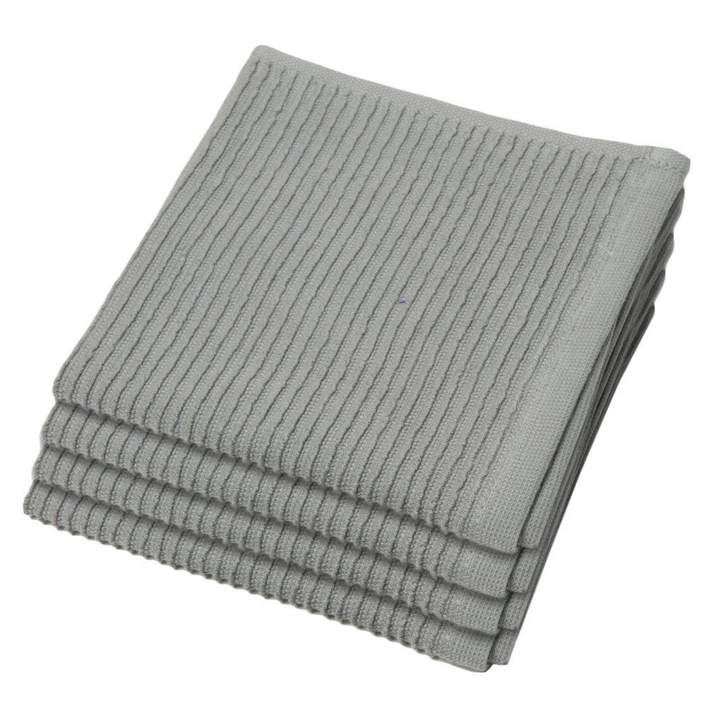 Now Designs Ripple Kitchen Dishcloth, Set of 4, White