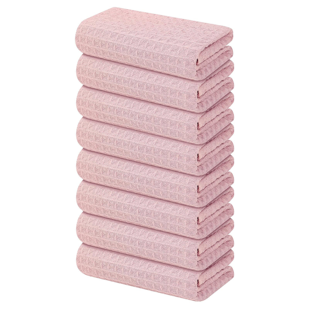 Homaxy Microfiber Waffle Weave Kitchen Dish Cloths, 6-Pack, White